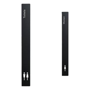 亚克力卫生间标识牌洗手间创意标志向左向右方向指引贴高档酒店民宿餐厅饭店小心碰头地滑男女厕所WC标牌自粘