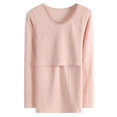 哺乳秋衣产后喂奶单件针织长袖