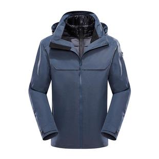 蓝途1912野营服装外套央广优选定制印logo工作服羽绒内胆防油污