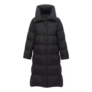 中老年中长款加厚羽绒服女面包服连帽保暖外套轻型妈妈装冬季新款