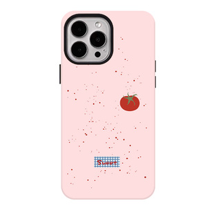 可爱番茄适用苹果17promax手机壳iphone16pro菲林磁吸支架个性华为P80小米15小众vivo防摔保护壳oppo简约可爱