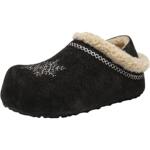 EBLAN/伊伴游牧风刺绣全包勃肯鞋女2025冬季新款厚底加绒包头拖鞋