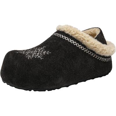 EBLAN/伊伴游牧风刺绣厚底勃肯鞋