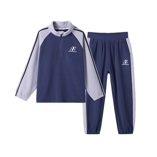 小猪托尼男童套装冬装加绒加厚大童冬装胖童儿童加肥加大青少年潮