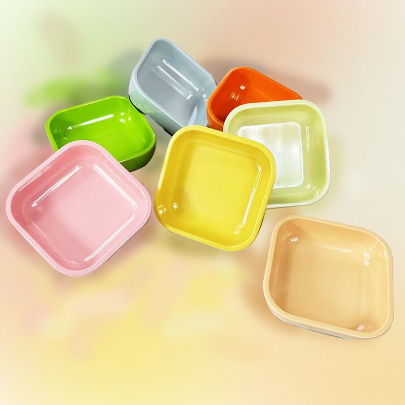 宠物方形单碗顶致碗猫狗通用食碗糖果色多色猫碗狗碗