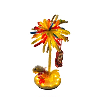 diy手工2026新款小黑马扭扭棒材料发光摆件送女朋友新年创意礼物