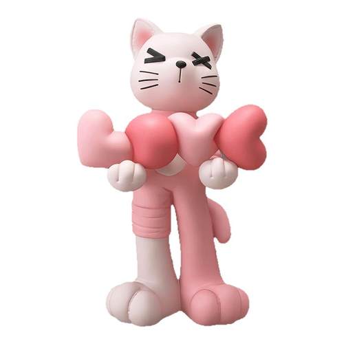 潮玩猫咪大型客厅落地摆件家居饰品闺蜜订婚结婚新婚礼物送新人