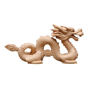 桃木龙摆件补缺角木雕青龙工艺品实木生肖龙办公室客厅卧室吉祥物