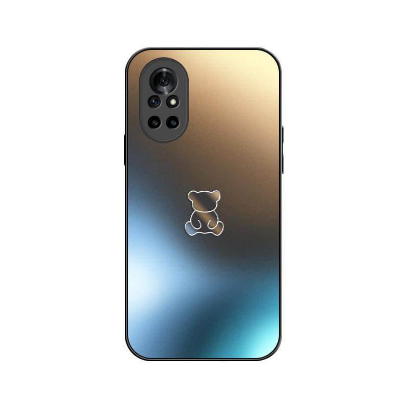 适用华为nova8磨砂玻璃高级防摔