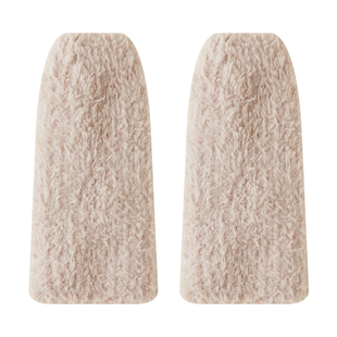 白色毛毛袜套女百搭秋冬季毛毛绒袜子冬天脚踝脚腕脚脖子保暖腿套