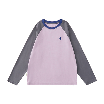 cicochild拼色插肩长袖T