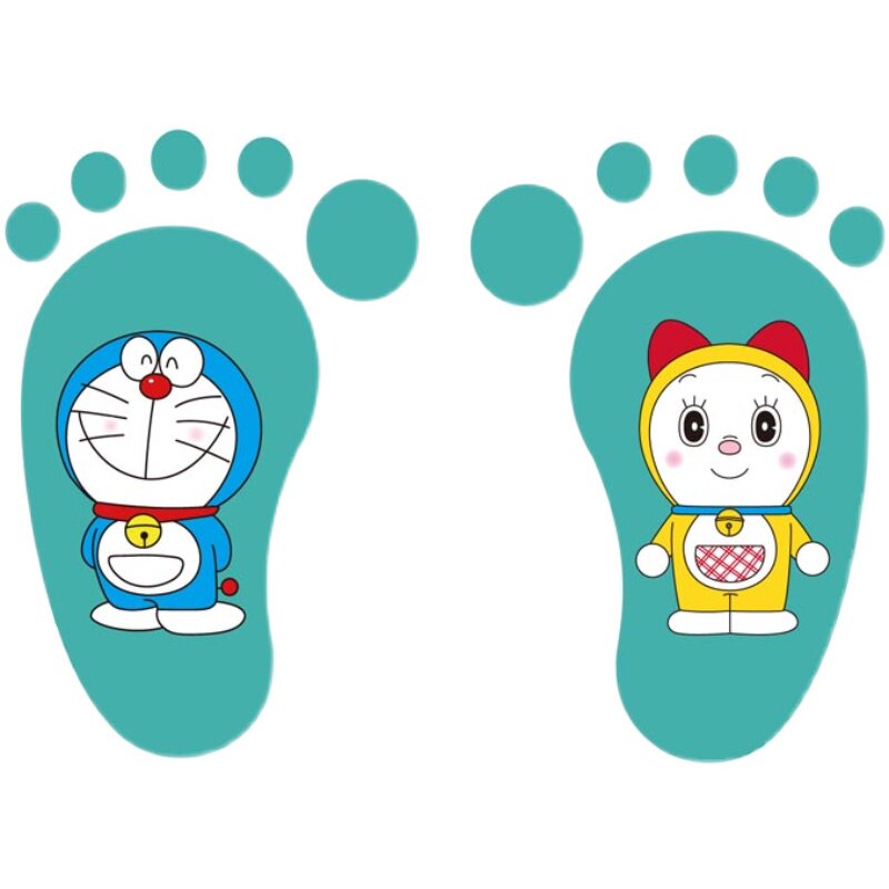 幼儿园地面布置加厚耐磨脚丫地贴