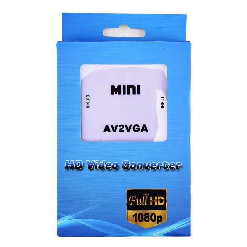 跨境HDMI转转换器HDTV/AV/VGA转换器小视频白HDMI2AV高清转换器盒