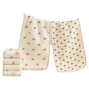 婴儿口水巾新生儿拍嗝巾纯棉纱布手帕毛巾宝宝超软洗脸巾儿童洗澡