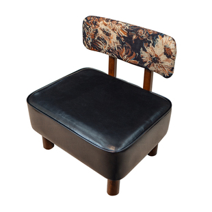 换鞋凳儿童小凳子板凳入户门口家用椅子带靠背写字看书软坐垫矮凳