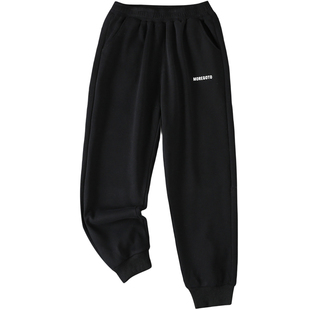 胖男童加绒裤子一体绒加肥加大胖男孩薄绒卫裤秋冬款青少年运动裤