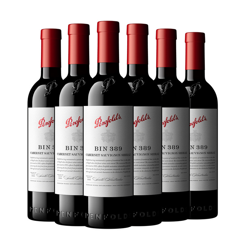 奔富BIN389红酒赤霞珠澳洲原瓶进口干红葡萄酒官方旗舰店正品整箱