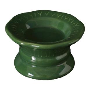 出口欧式 个性墨绿色荷花造型陶瓷家用蜡烛烛台 蜡台家居摆件装饰