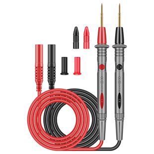 鹿仙子特尖万用表表笔直插头钢针探针通用防冻硅胶表笔专用线配件