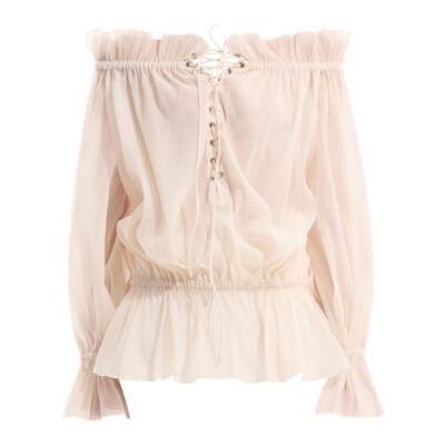 TUWHY“夏日香榭丽”绑带衬衫