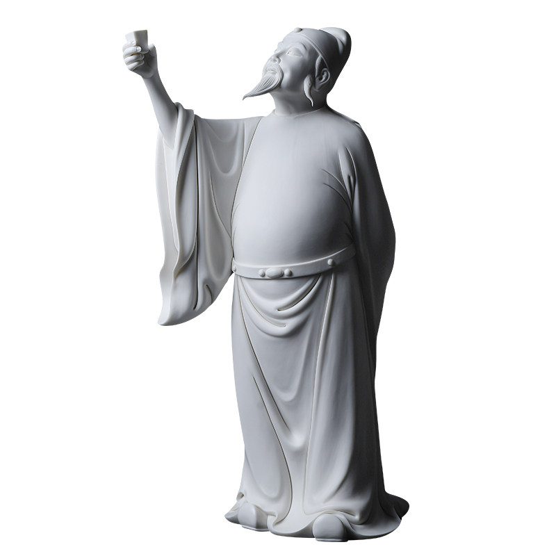 青莲居士唐代诗人德化白瓷人物