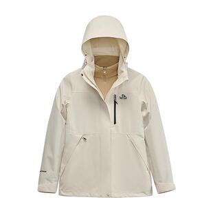 【山野】伯希和冲锋衣女春秋加绒户外三合一可拆卸防风防水登山服