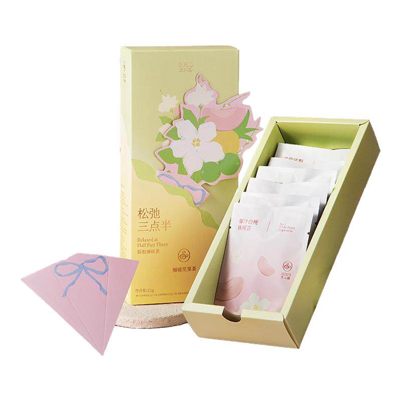 苏小糖冷泡茶花茶礼盒白桃乌龙茶青提茉莉花味夏季水果茶茶包