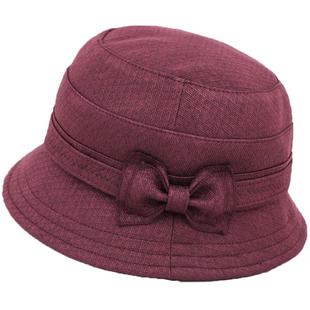 春秋中老年人帽子女妈妈渔夫帽薄款布帽秋天老人帽奶奶盆帽老太太