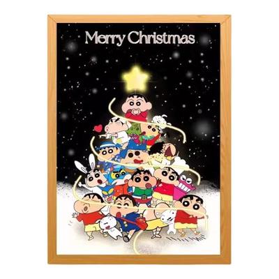 圣诞节礼物送女生蜡笔小新灯光画