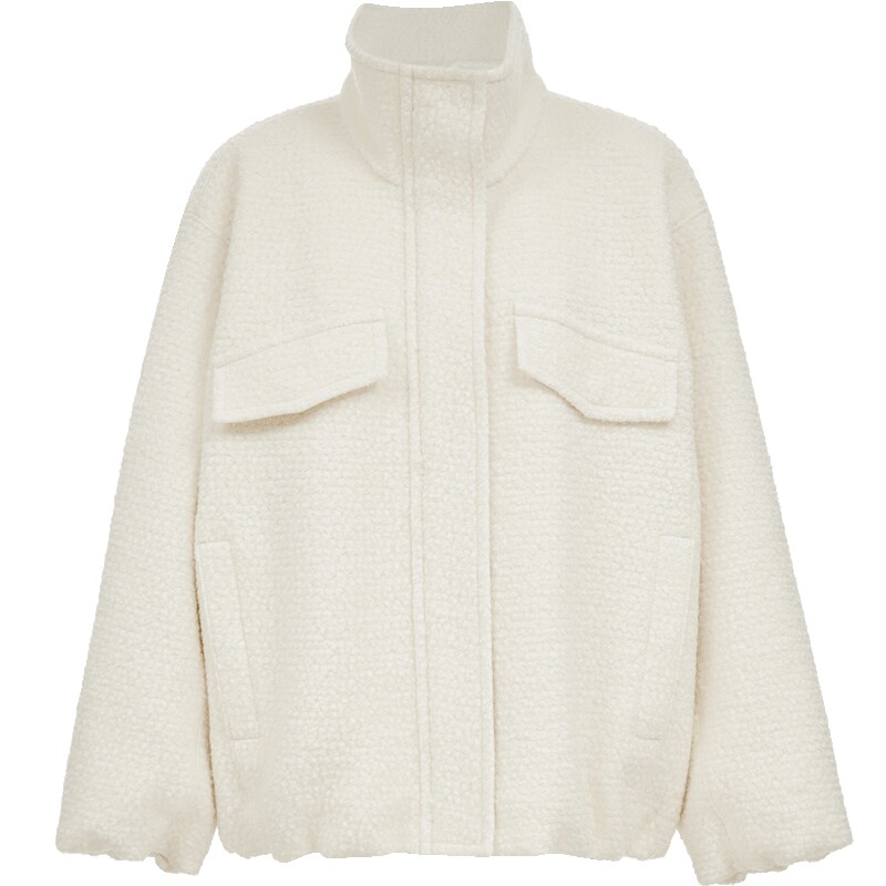 ONLY立领宽松版型下摆棉衣棉服