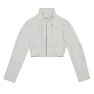 【明星同款】RuirUirul米白色立领夹克新品酷飒利落时尚外套