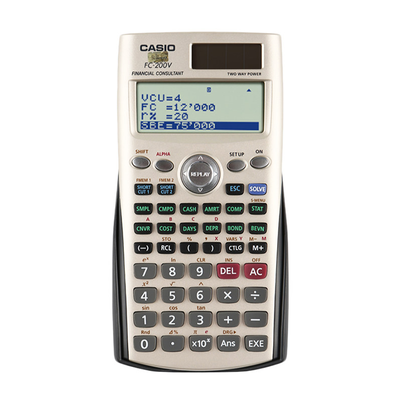 正品卡西欧fc-200v金融计算器