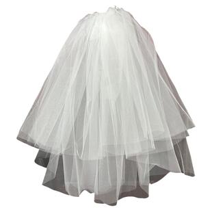 新娘头纱主婚纱网红纱领证求婚蓬蓬纱多层写真拍照道具超仙中长款