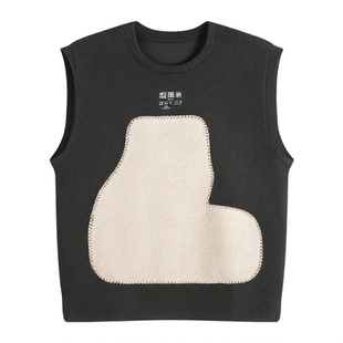 恒源祥无痕保暖背心男士内穿打底衫含羊绒蚕丝贴片发热秋上衣冬季