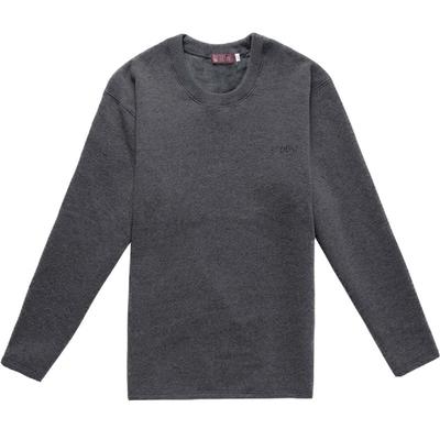 红豆加绒加厚内衣套装圆领男中领