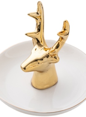 ins风陶瓷兔子戒指首饰收纳托盘