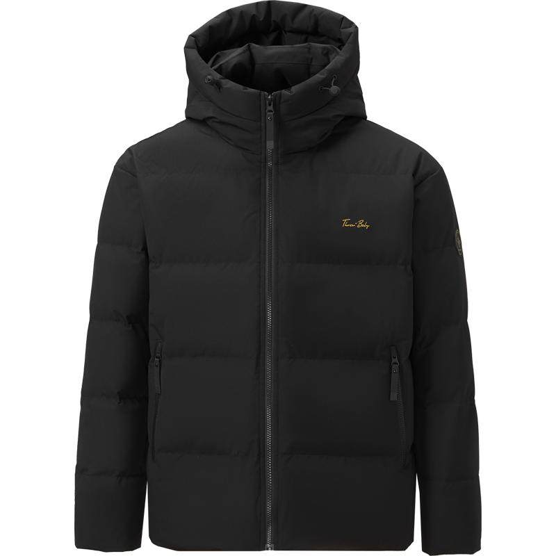 HLA海澜之家三体联名红色羽绒服25冬新款连帽石墨烯加厚款外套男