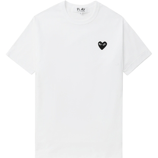 IT CDG PLAY COMME des GARCONS川久保玲情侣基础纯色圆领短袖T恤