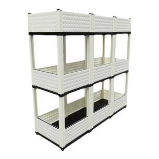 双层种植箱阳台种菜盆室内种植盆长方形花箱立体种菜箱种菜专用箱