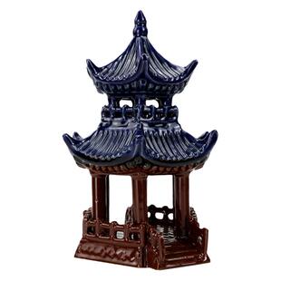 假山摆件小配件亭台连廊微景观陶瓷家居室内造景装饰吸水石上水石