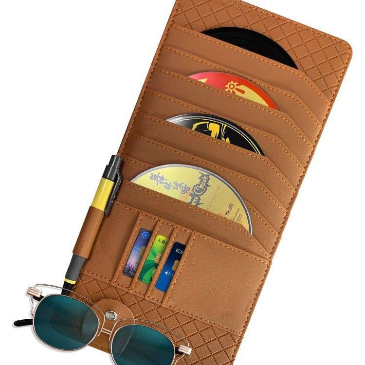 汽车CD夹遮阳板悬挂式悬挂车载多功能光盘包CD夹通用用式汽车收纳