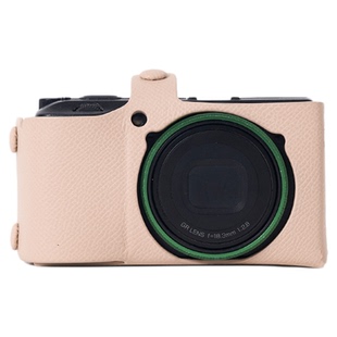 cam-in 理光GR3HDF皮套GR3x手掌纹保护套真皮相机包复古半套底座