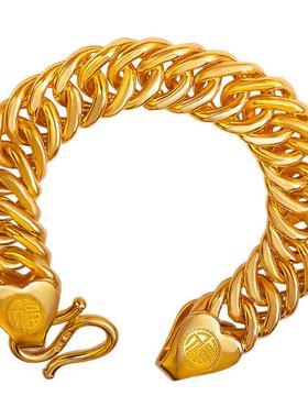 金包银古巴手链男老板手链马鞭链