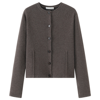 VIKTORIACHAN25/26秋冬成衣系列新品 排扣修身针织开衫（含毛领）