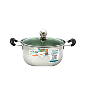 海发304加厚不锈钢奶锅汤锅不粘锅宝宝热奶锅汤锅双柄锅单柄锅