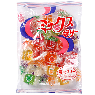 日本进口金城制果什锦水果高粱饴软糖215克怀旧结婚喜糖零食