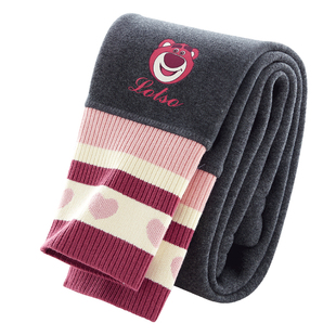 女童打底裤儿童裤子加绒加厚保暖秋冬装中大童一体绒洋气外穿童装