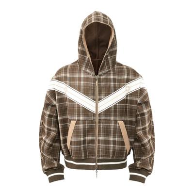 GLB|静奢感暖栗棕格纹双面穿套装