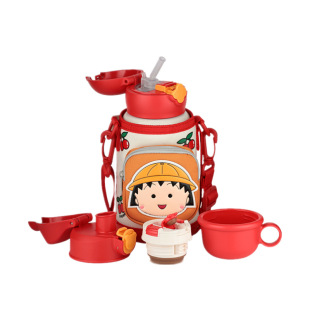 杯具熊小丸子儿童保温杯宝宝吸管杯小学生水杯幼儿园水壶可爱杯子