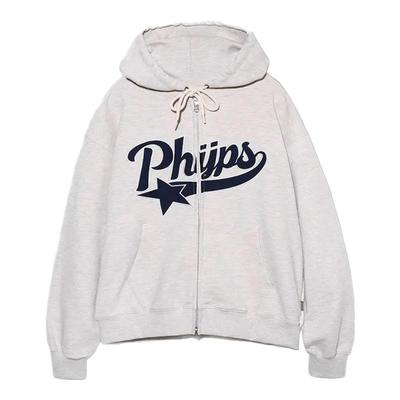 连帽拉链外套韩国phy*s刺绣字母上衣minji裴真率同款宽松卫衣男女